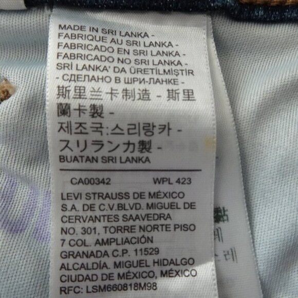 Levi's 314 Shaping Straight Jeans Women's Plus Size 24W Blue Stretch Denim - Picture 10 of 12